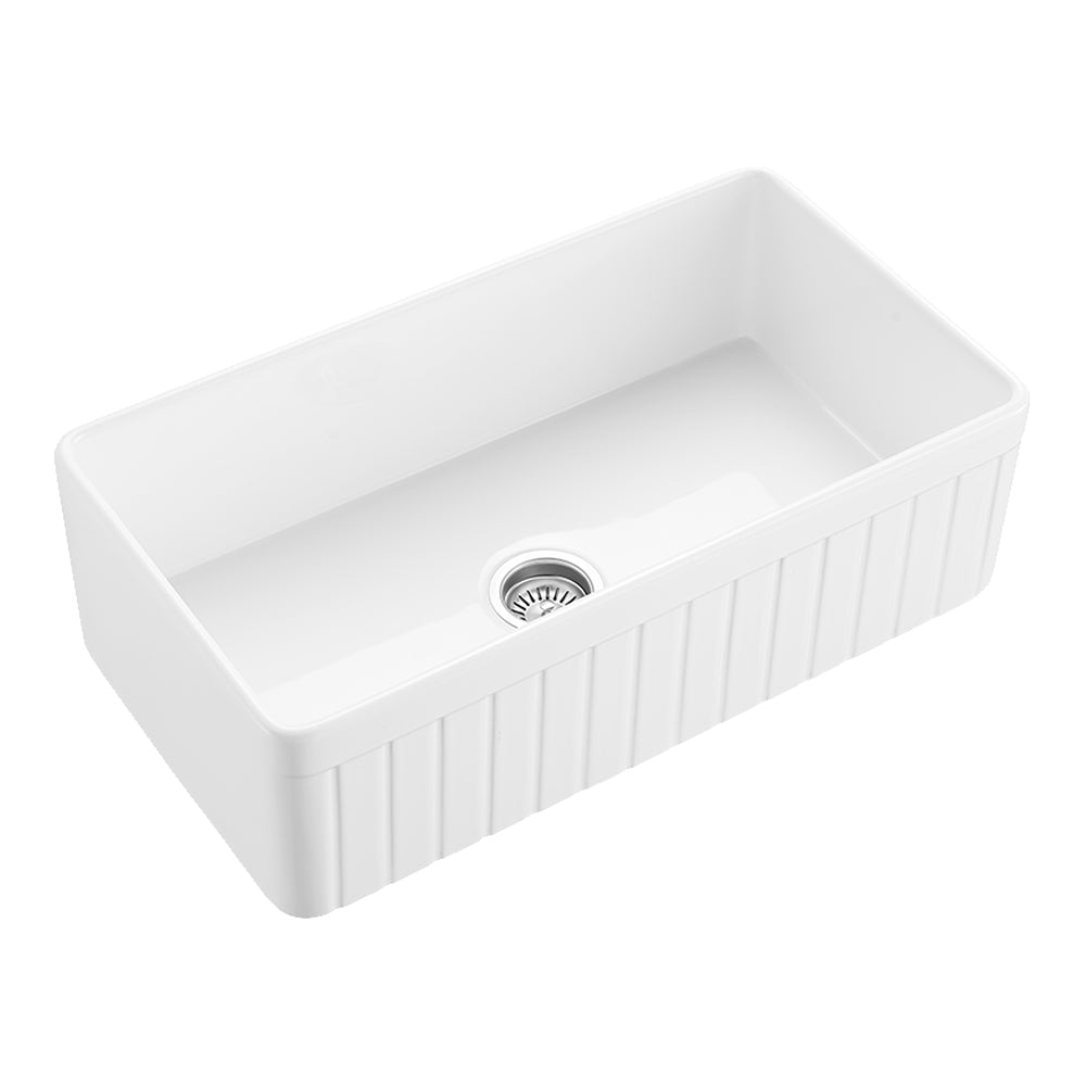 FIRECLAY 30" SINGLE BOWL PORCELAIN APRON SINK