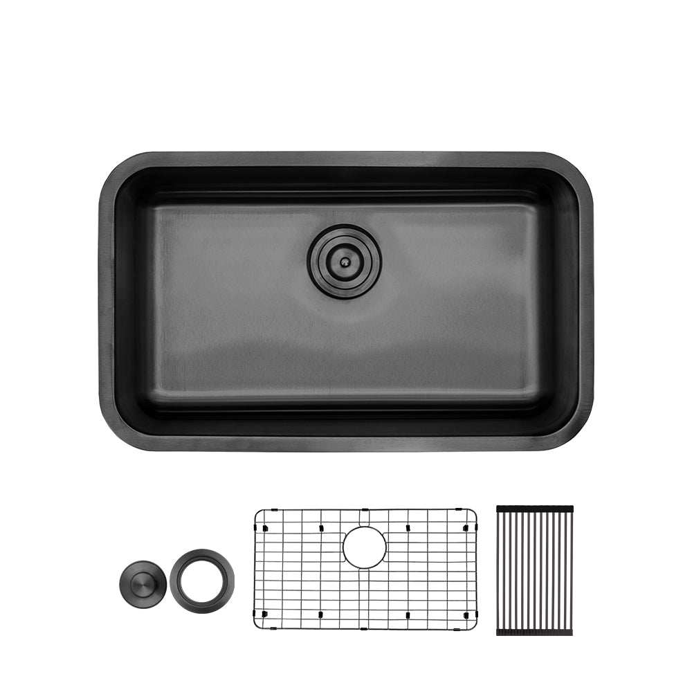 28" STAINLESS STEEL SINGLE BOWL KITCHEN SINK - Detroitdiamondtools