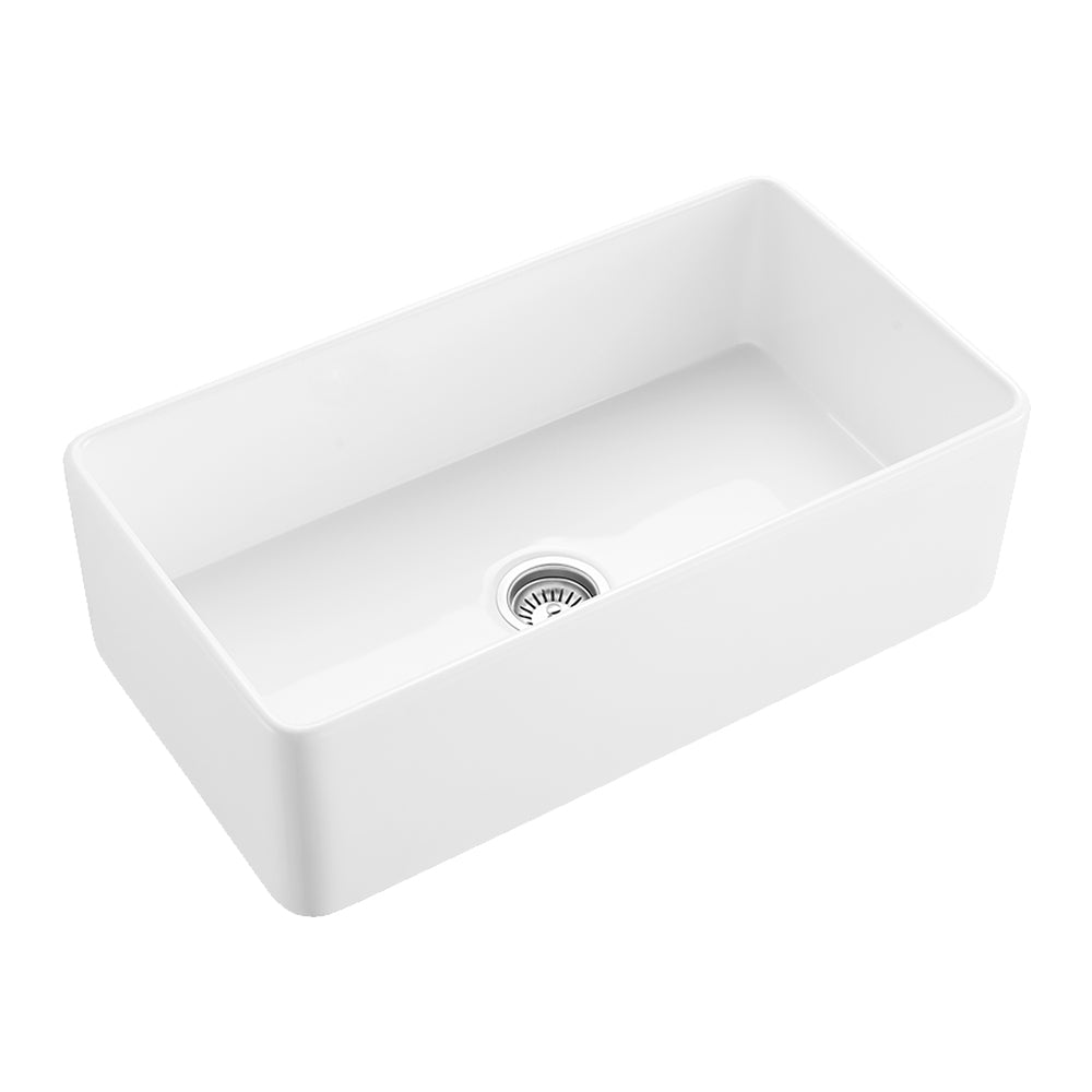 FIRECLAY 33" SINGLE BOWL PORCELAIN APRON SINK