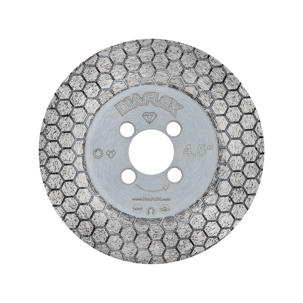 DIAFLEX HEX-SERIES DIAMOND BLADE WITH HEXAGON PATTERN – CUTTING & GRINDING FOR MITERS - Detroitdiamondtools