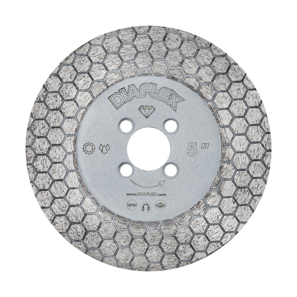 DIAFLEX HEX-SERIES DIAMOND BLADE WITH HEXAGON PATTERN – CUTTING & GRINDING FOR MITERS - Detroitdiamondtools