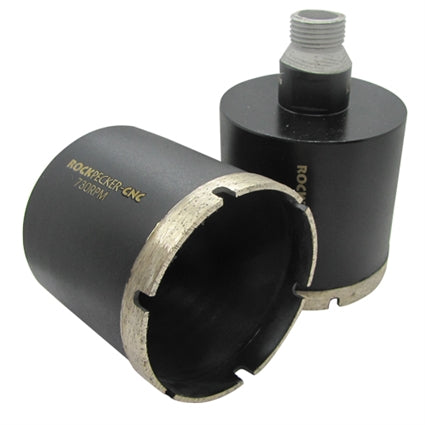 RockPecker 3" CNC Core Bit Granite Marble Quartz Quartzite 1/2 Gas - Detroitdiamondtools