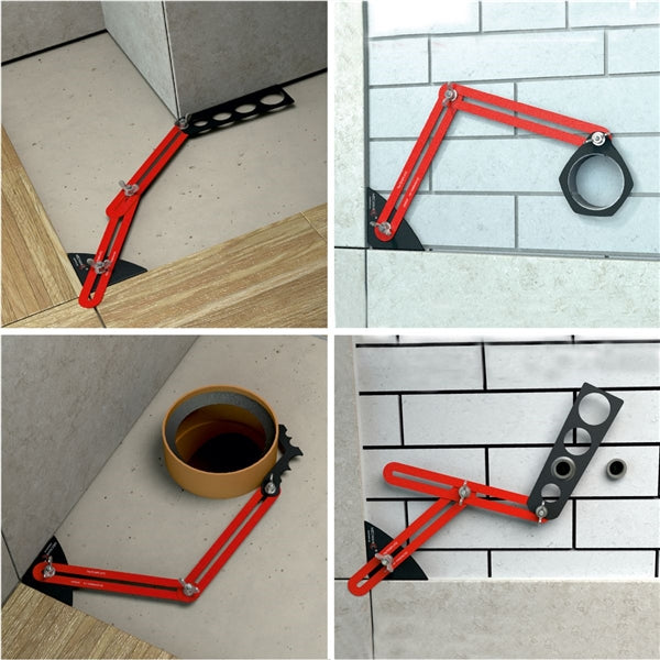 MECHANIC TILE TEMPLATE - Professional Tile Marking Tool for Sockets, Pipes & Angles