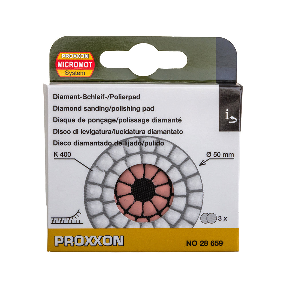 PROXXON INC. 2" DIAMOND SANDING PADS FOR WP/E & WP/A
