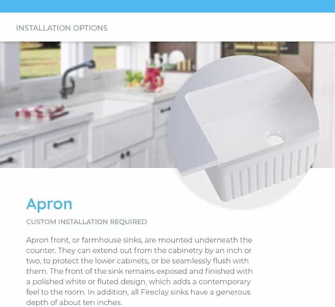 FIRECLAY 33" SINGLE BOWL PORCELAIN APRON SINK