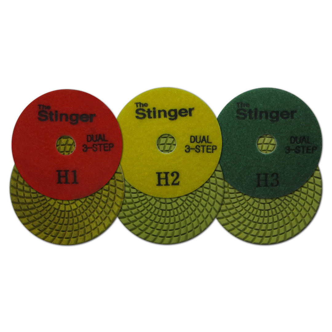 THE STINGER™ 3 STEP HYBRID POLISHING PADS - Detroitdiamondtools