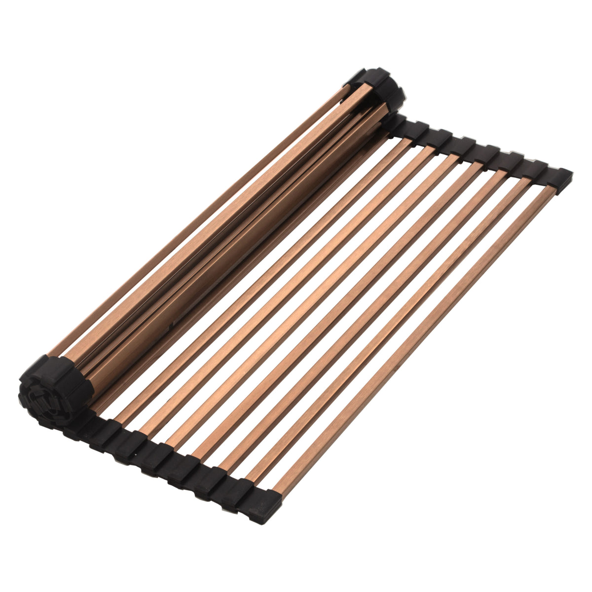 ROLL UP KITCHEN SINK DRYING RACK - Copper