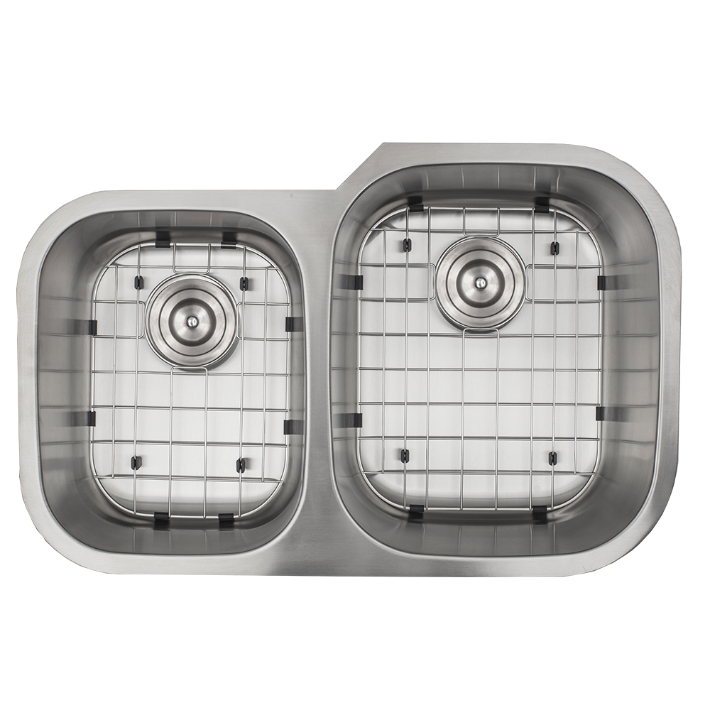 32″ 4060 DOUBLE BOWL STAINLESS STEEL KITCHEN SINK