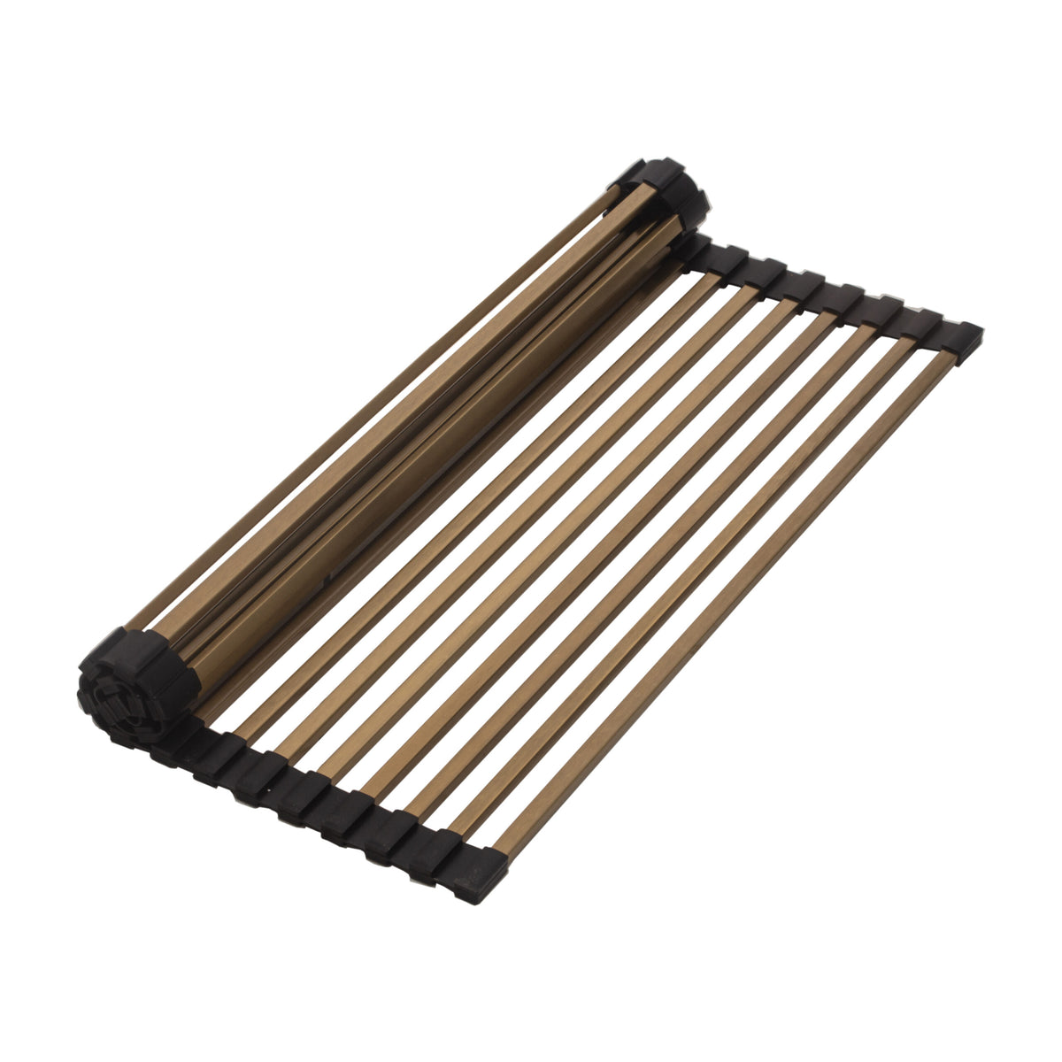 ROLL UP KITCHEN SINK DRYING RACK - Gold