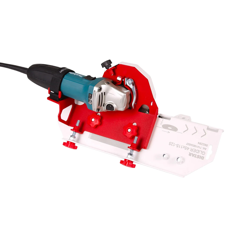 DISTAR GLIDER 45 MITER CUTTING TOOL FOR ANGLE GRINDERS – PROFESSIONAL 45° TILE BEVEL GUIDE