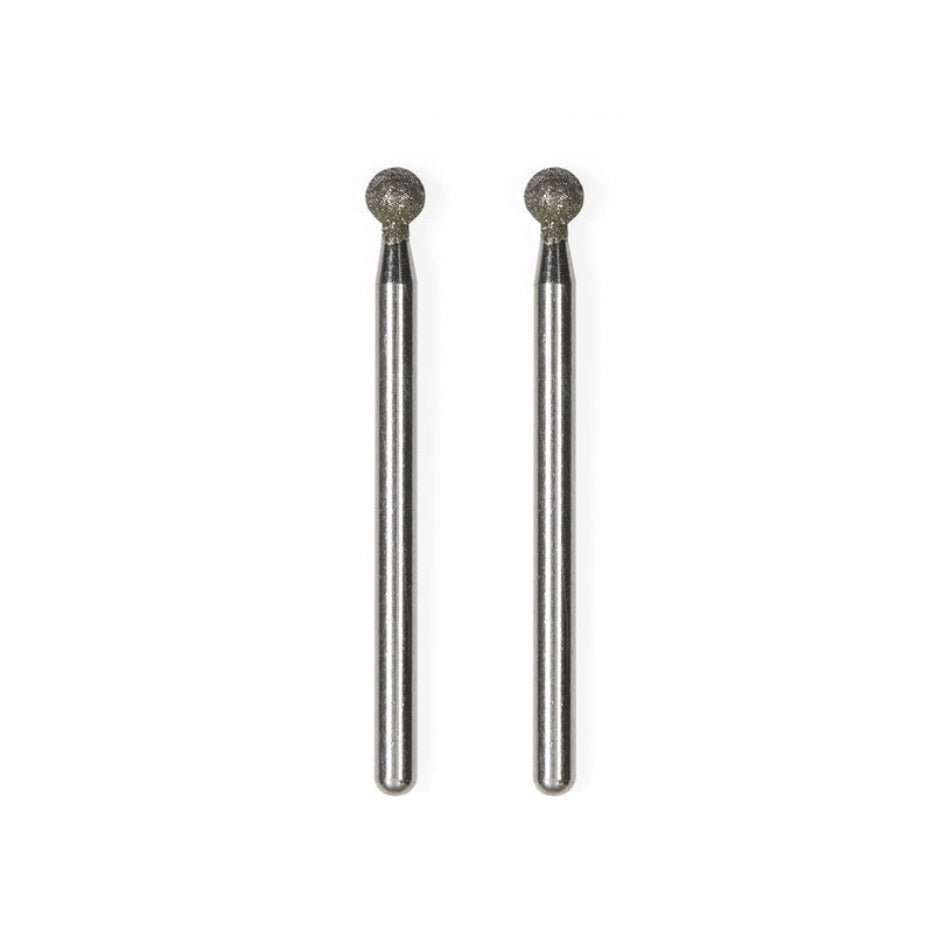 PROXXON Inc Diamond grinding bits in spherical shape, tip diameter 4,4mm, 2 pcs.