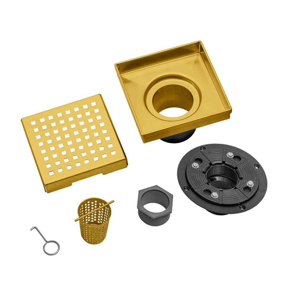 SQUARE SHOWER DRAIN - GRATED DESIGN