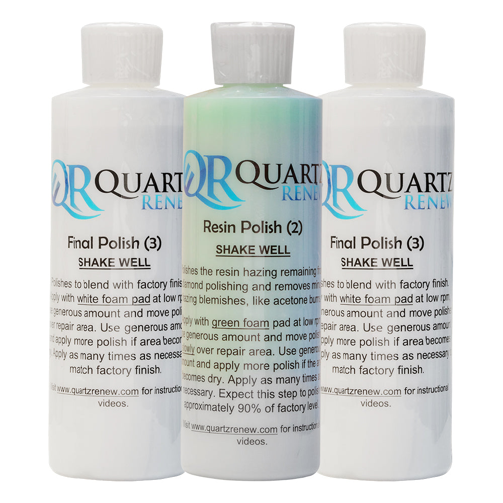 Quartz Renew Starter Kit W/ 7" Applicator Pads