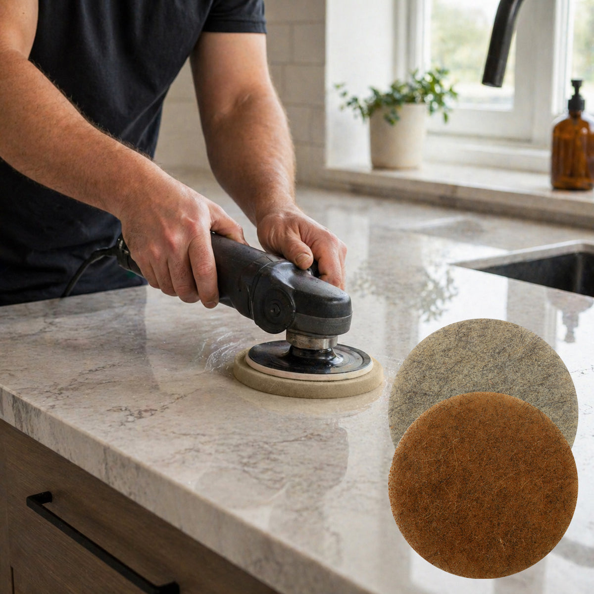 STONE MAINTENANCE 7" DIAMOND IMPREGNATED POLISHING PADS