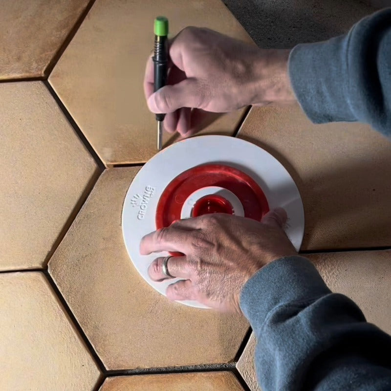 TILE BULLSEYE™ – MULTI-SIZE TILE DRILLING TEMPLATE & GUIDE FOR PRECISION TILE HOLES