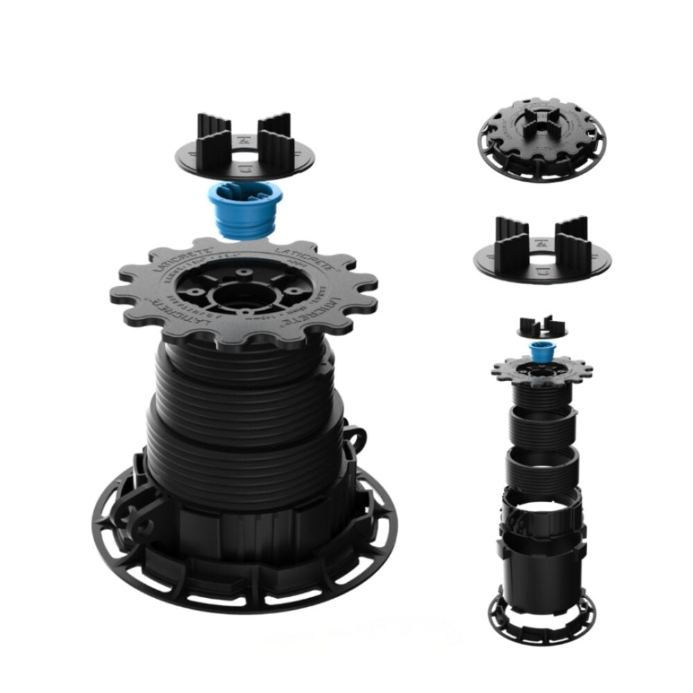 LATICRETE NXT® PEDESTAL MAX 45MM–145MM – ADJUSTABLE RAISED DECK & PAVER SUPPORT