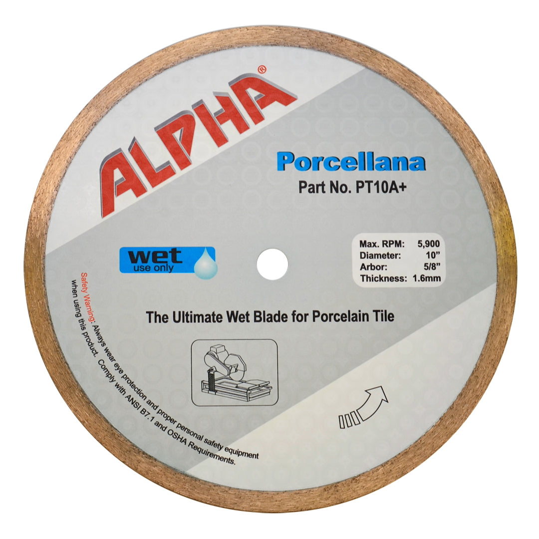 alpha porcellana 10in blade - detroitdiamondtools