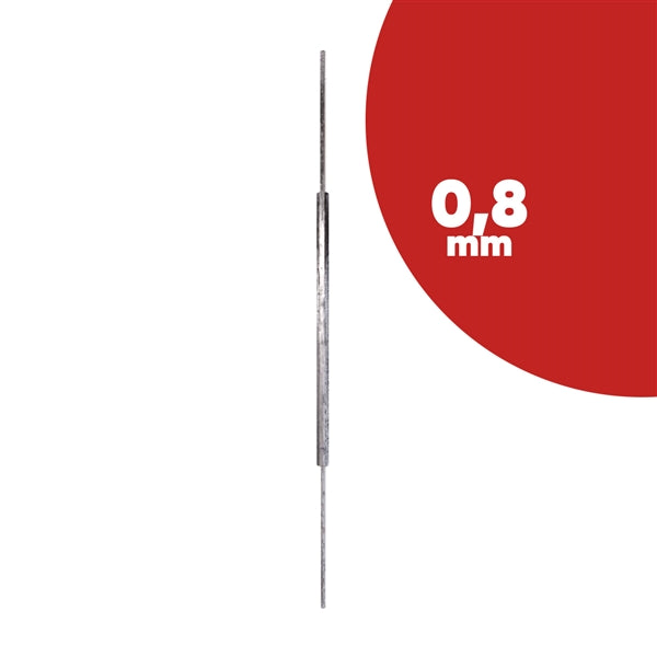 Close-up of ultra-thin 0.8mm diamond edge on Distar Cleaner blade