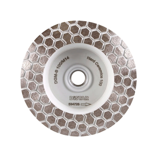 DISTAR HARD CERAMICS DGM-S 4" GRINDING CUP 5/8-11 – GRANITE & PORCELAIN FINISHING