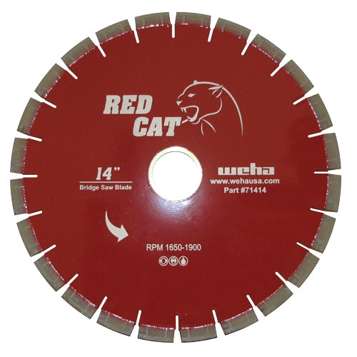 WEHA RED CAT 14" DIAMOND BRIDGE SAW BLADE - Detroitdiamondtools