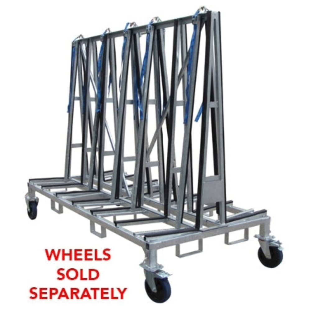 WEHA 8' LARGE DOUBLE-SIDED A-FRAME TRANSPORT CART – 96" X 43" X 68"