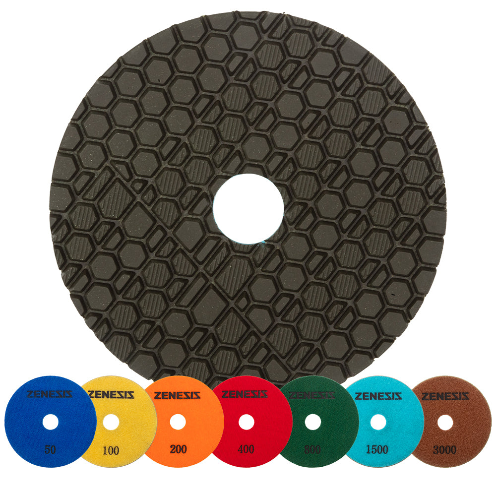 ZENESIS™ 4″ POLISHING PADS FOR GRANITE & QUARTZ