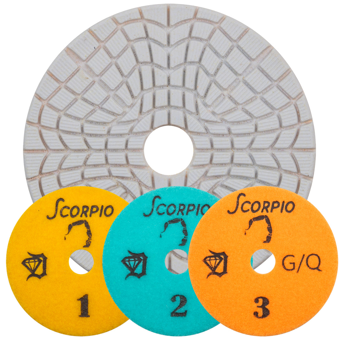 SCORPIO THREE STEP POLISHING PADS - Detroitdiamondtools