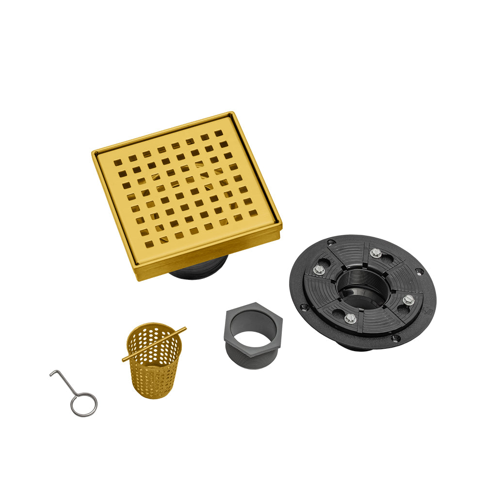SQUARE SHOWER DRAIN - GRATED DESIGN