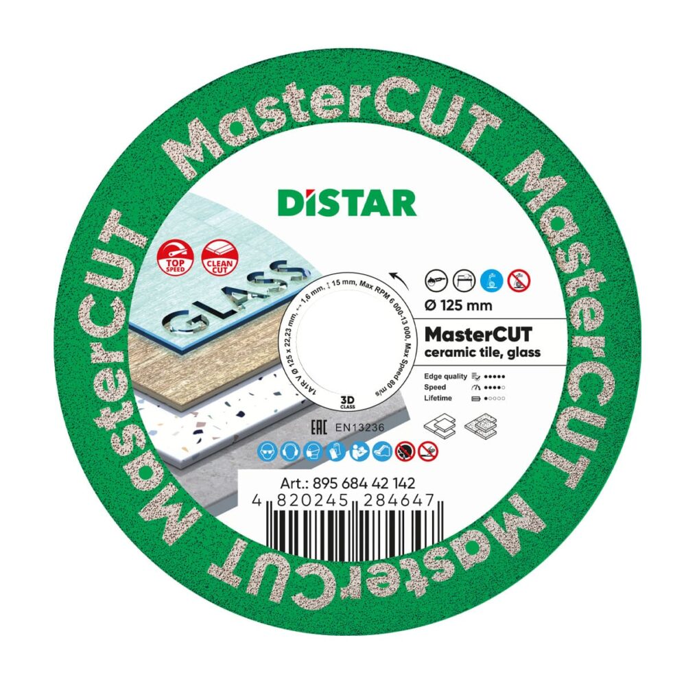 DISTAR 5" MASTERCUT 2 DIAMOND CUTTING BLADE FOR PORCELAIN & GLASS
