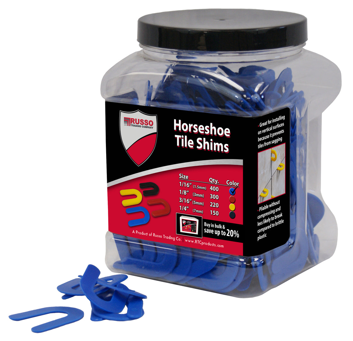 RTC HORSESHOE TILE SPACERS - Detroitdiamondtools