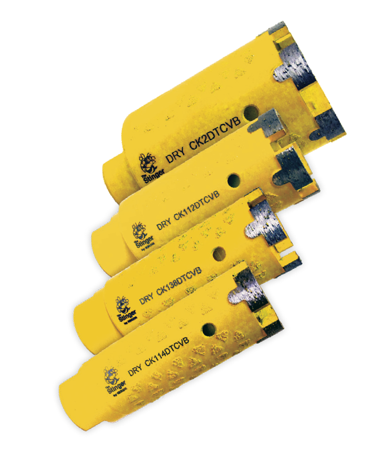 THE STINGER™ DRY VACUUM BRAZED T-TYPE CORE BITS - Detroitdiamondtools
